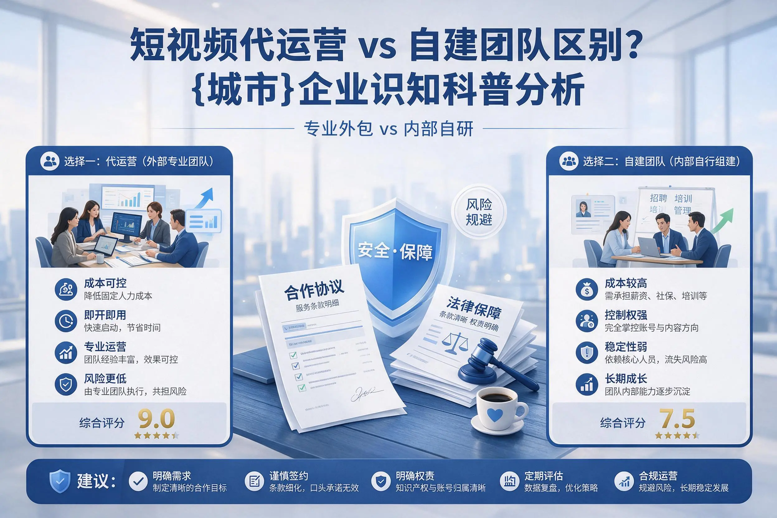 短视频代运营与自建团队区别？信阳企业认知科普分析