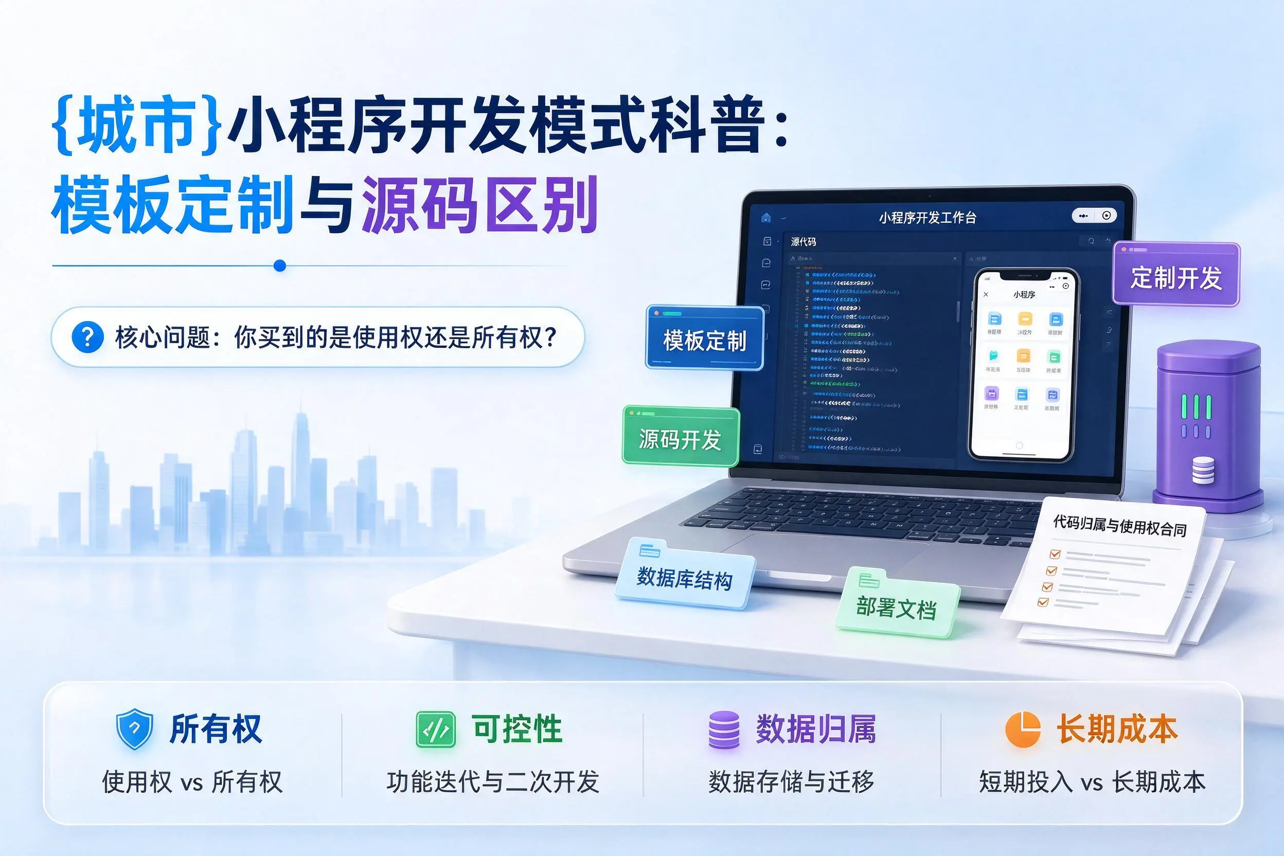 信阳小程序开发模式科普:模板定制与源码区别