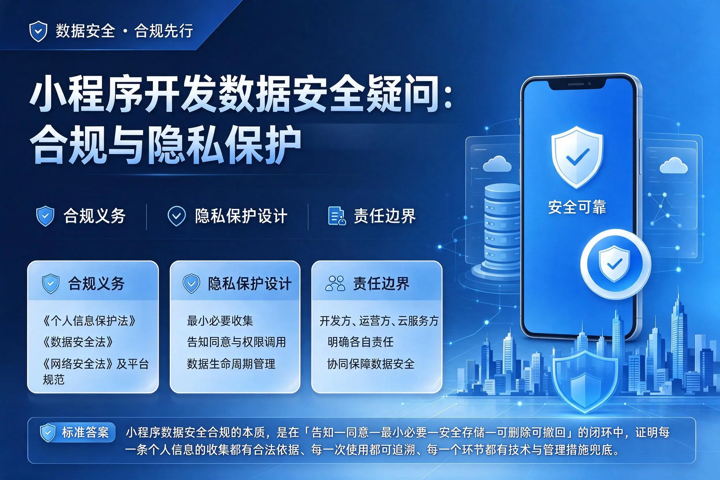 信阳小程序开发数据安全疑问：合规与隐私保护