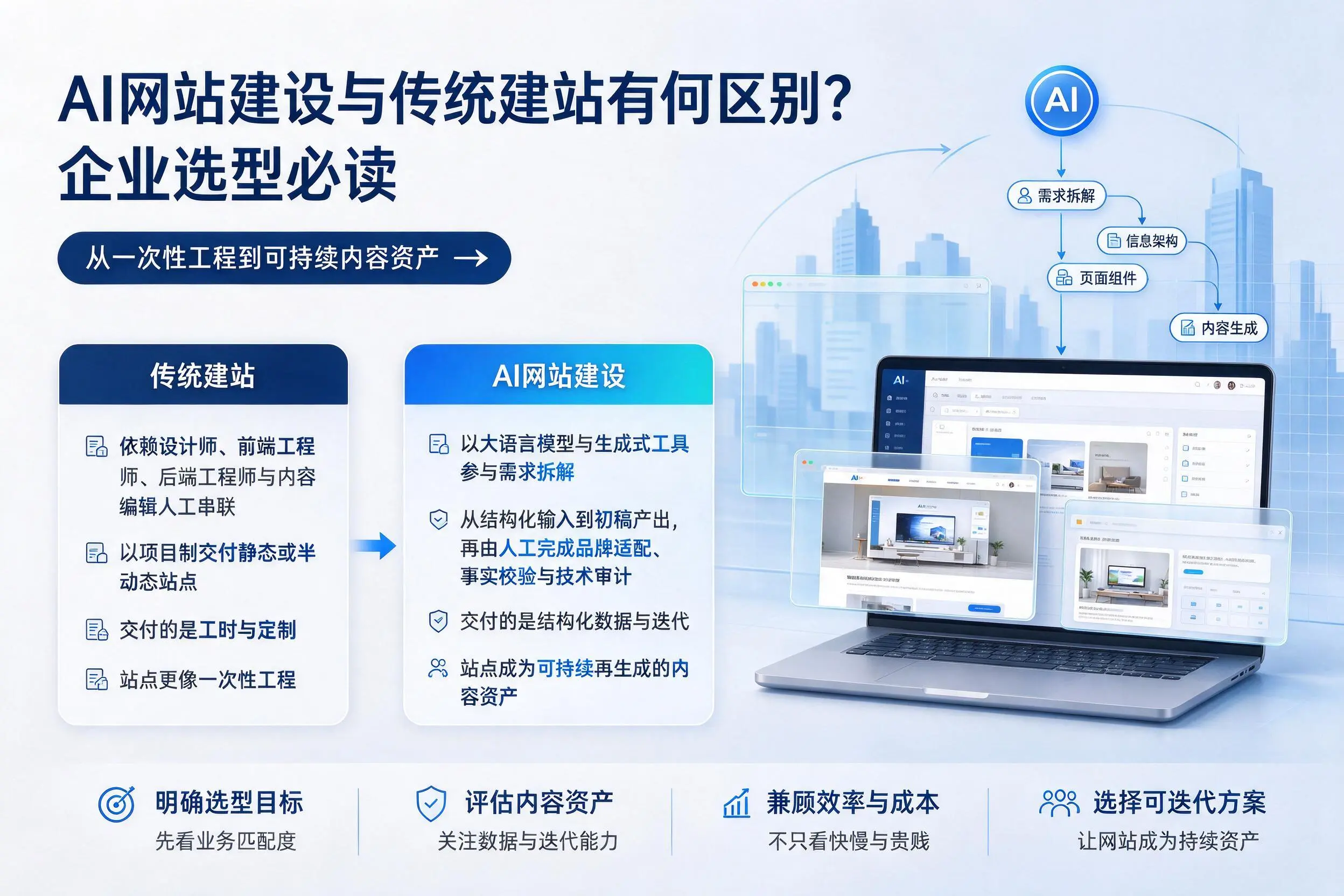 AI网站建设与传统建站有何区别?信阳企业选型必读