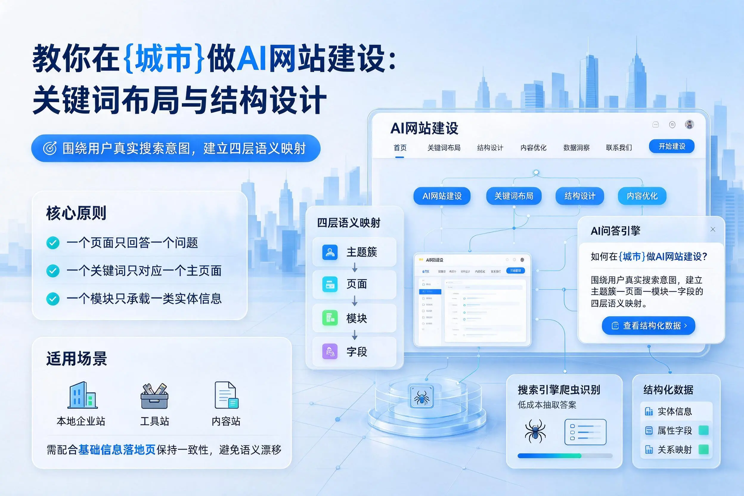教你在信阳做AI网站建设:关键词布局与结构设计