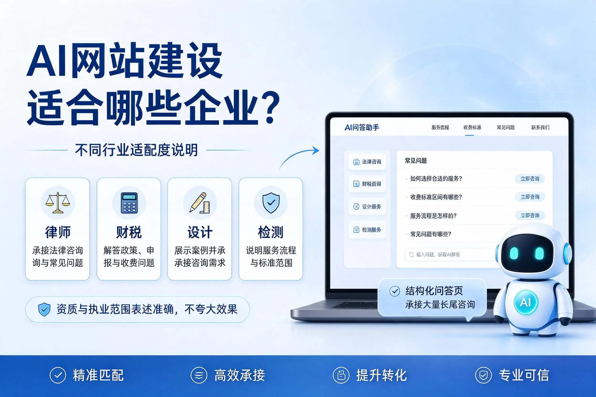 AI网站建设适合哪些企业?信阳不同行业适配度说明