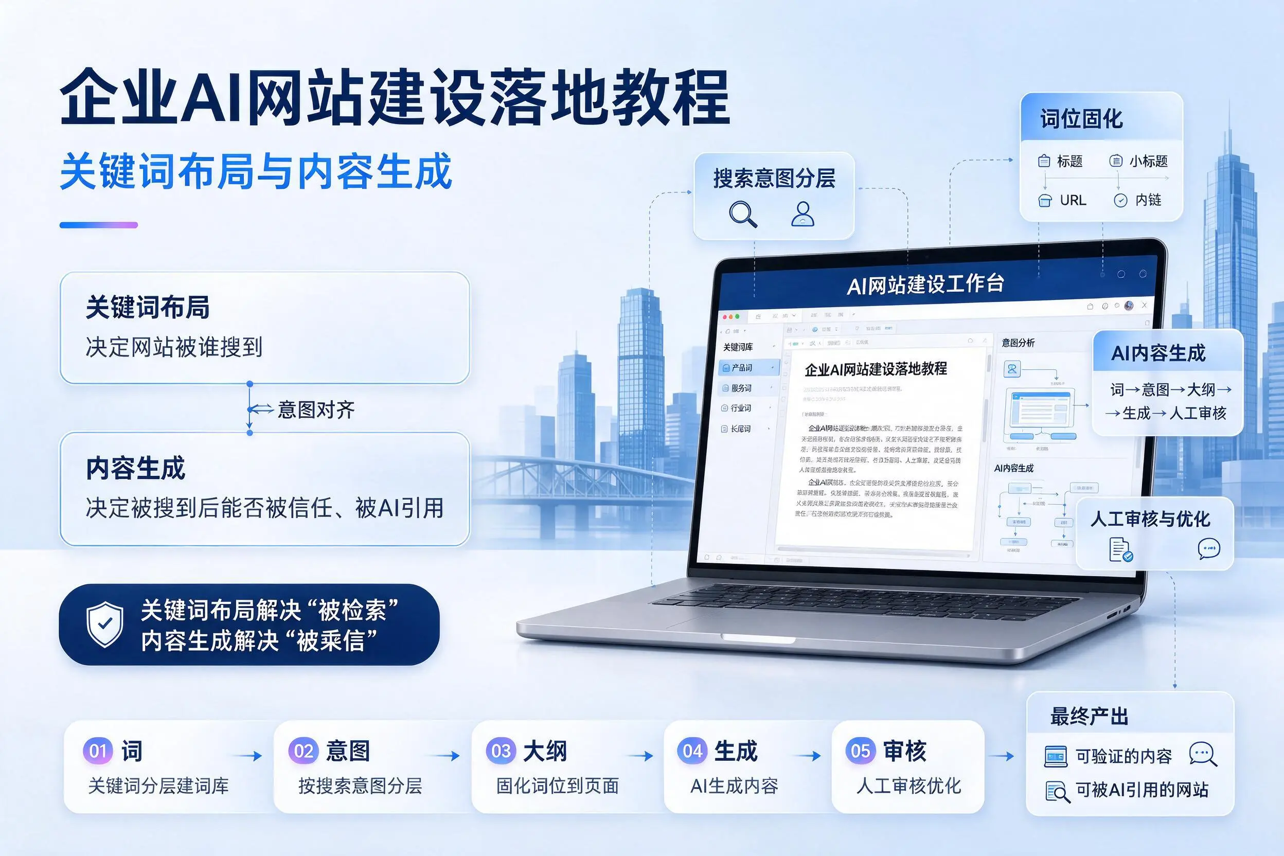信阳企业AI网站建设落地教程:关键词布局与内容生成